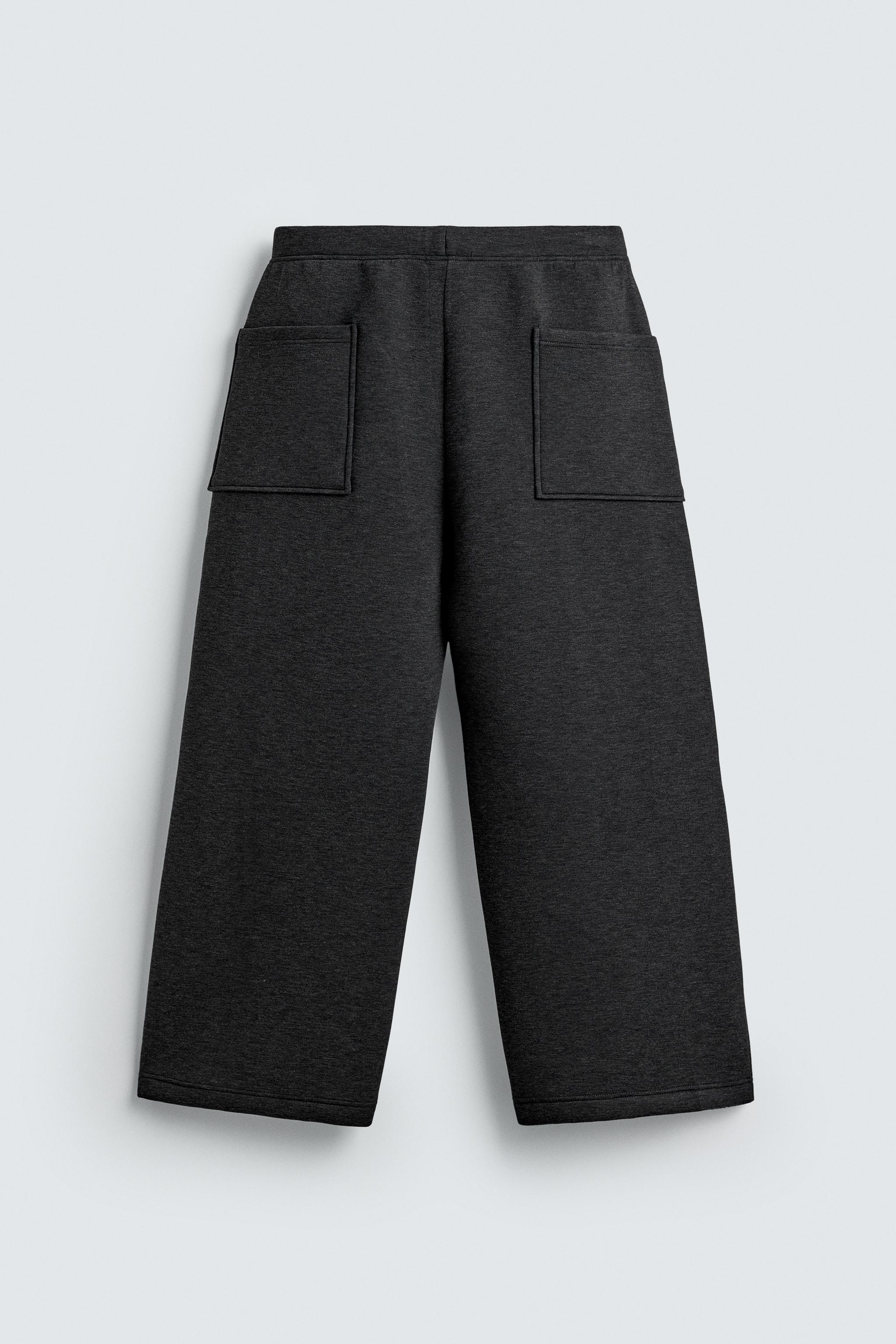 PANTALON EFFET NÉOPRÈNE COUPE LARGE